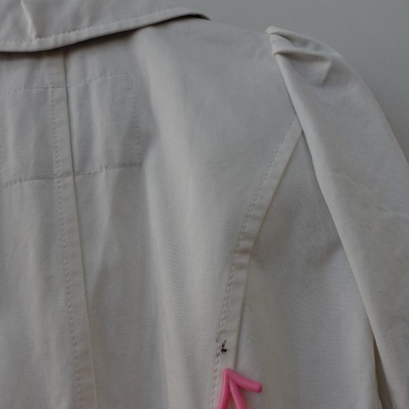 MARC JACOBS White Cropped Jean Jacket Womens Small Denim Puffed Belted Utility - Picture 6 of 14